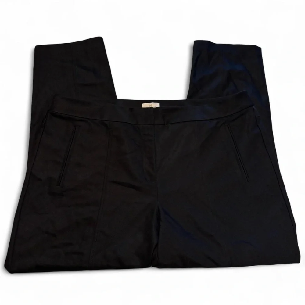 Chico’s So Slimming Pants 3 Ankle Black Stretch Cotton Blend Trousers Workwear - Picture 3 of 7